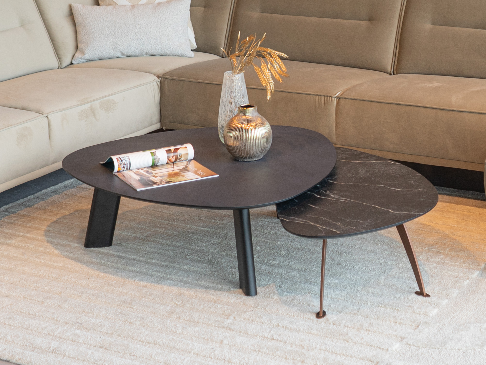 Salontafel Pavia - 100x35cm - stone - lime midnight