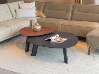 Salontafel Pavia - 100x35cm - stone - lime midnight + 80x40cm - lime earth baked