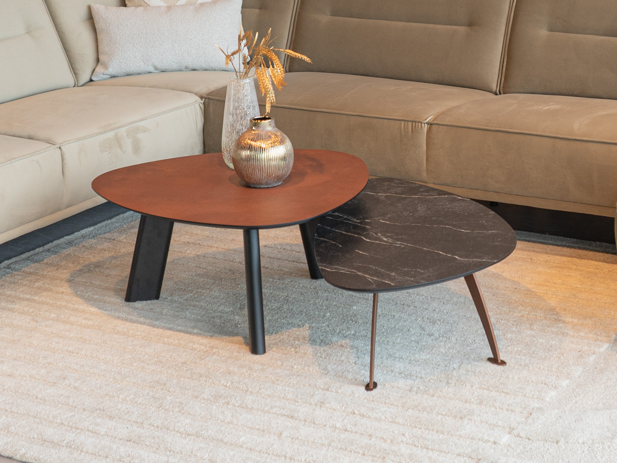 Salontafel Pavia - 80x40cm - stone - lime earth baked