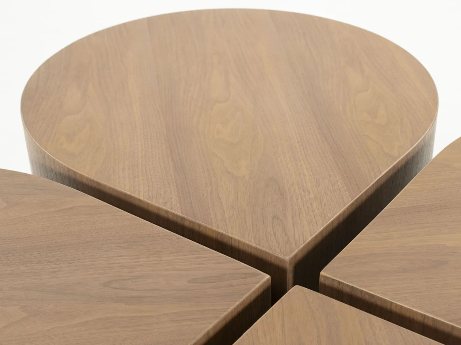 Salontafel Ventura - 55x55x33cm - Set van 4 - licht bruin