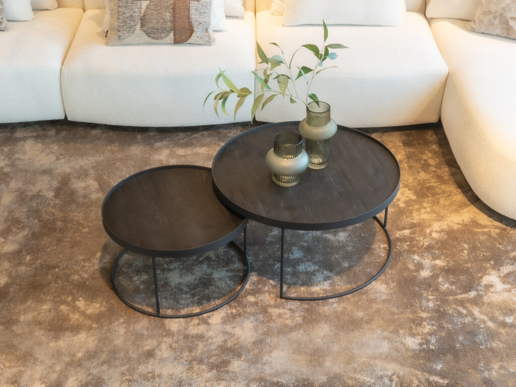 salontafel set zwart hout