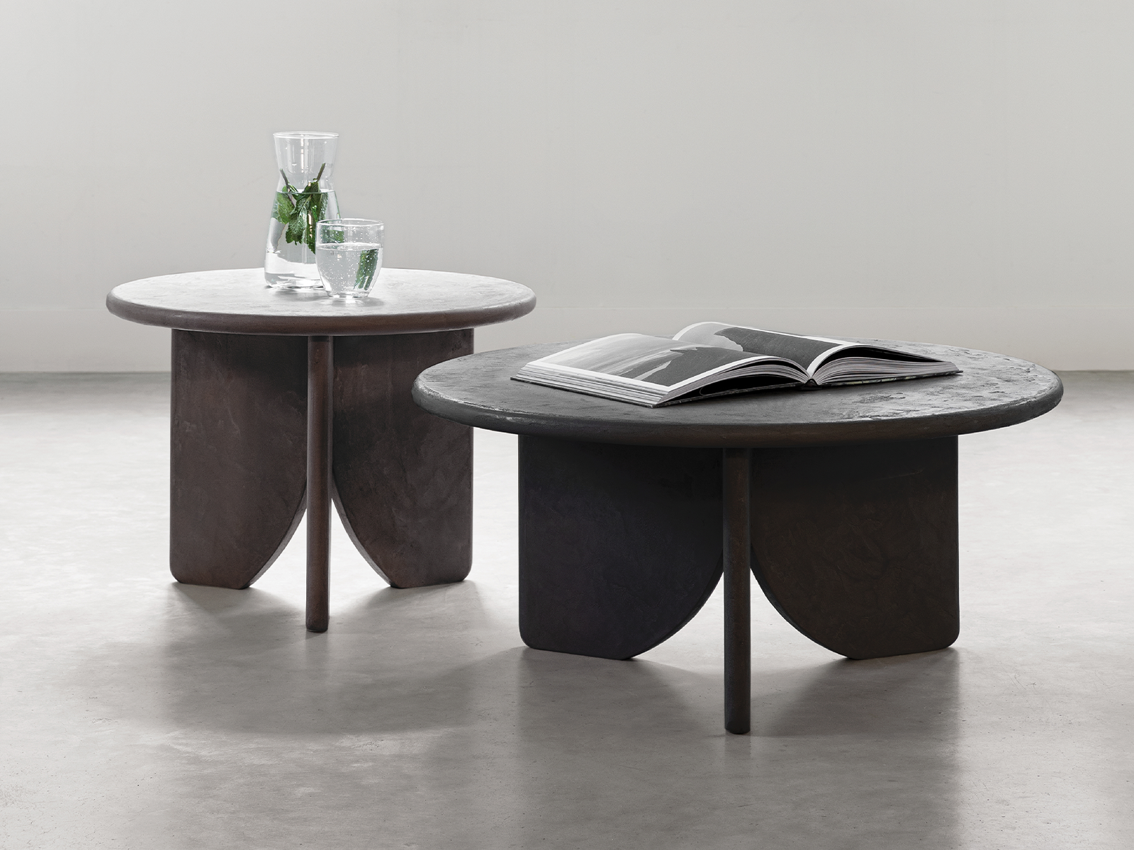 betonlook salontafel set