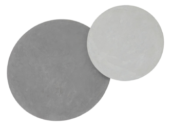 Salontafelset Olvin Ø50x35 - Ø70x34 - frost en dusk grijze ronde salontafels