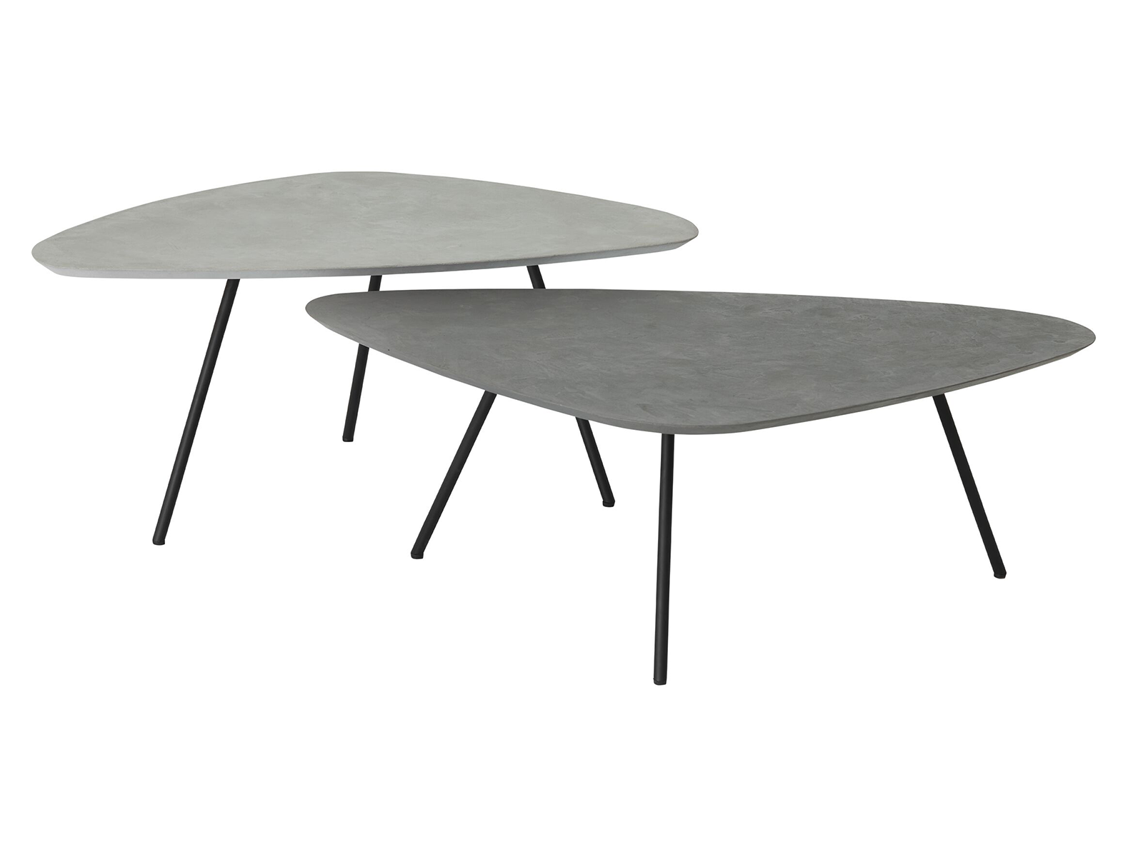 grijze salontafel set kiezelvorm