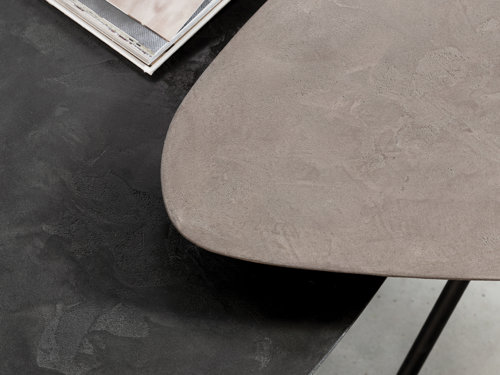 salontafel set in kiezelvormen