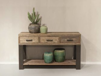side table oud hout