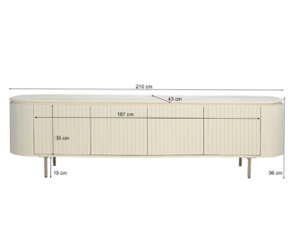TV-meubel Avena - 210x43x56cm - 4 deurs TV-meubel Avena - 210x43x56cm - 4 deurs