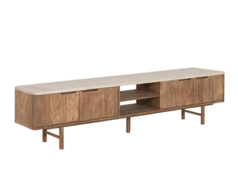 TV-meubel Dublin - 210x35x50cm - mortex top - 2 open vakken - 4 deurs