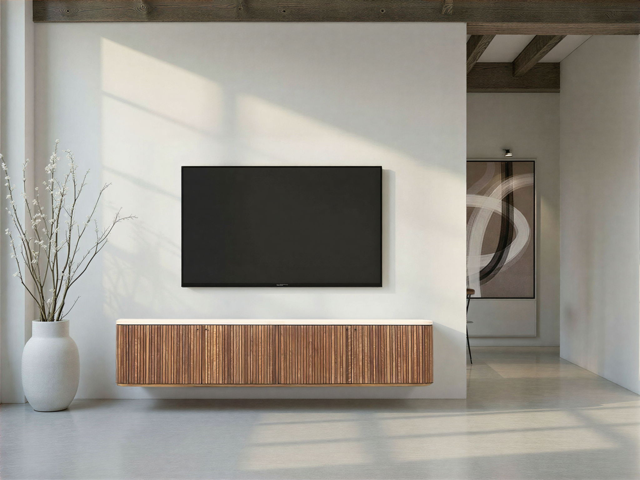 Minimalistisch tv-meubel voor moderne woonkamer