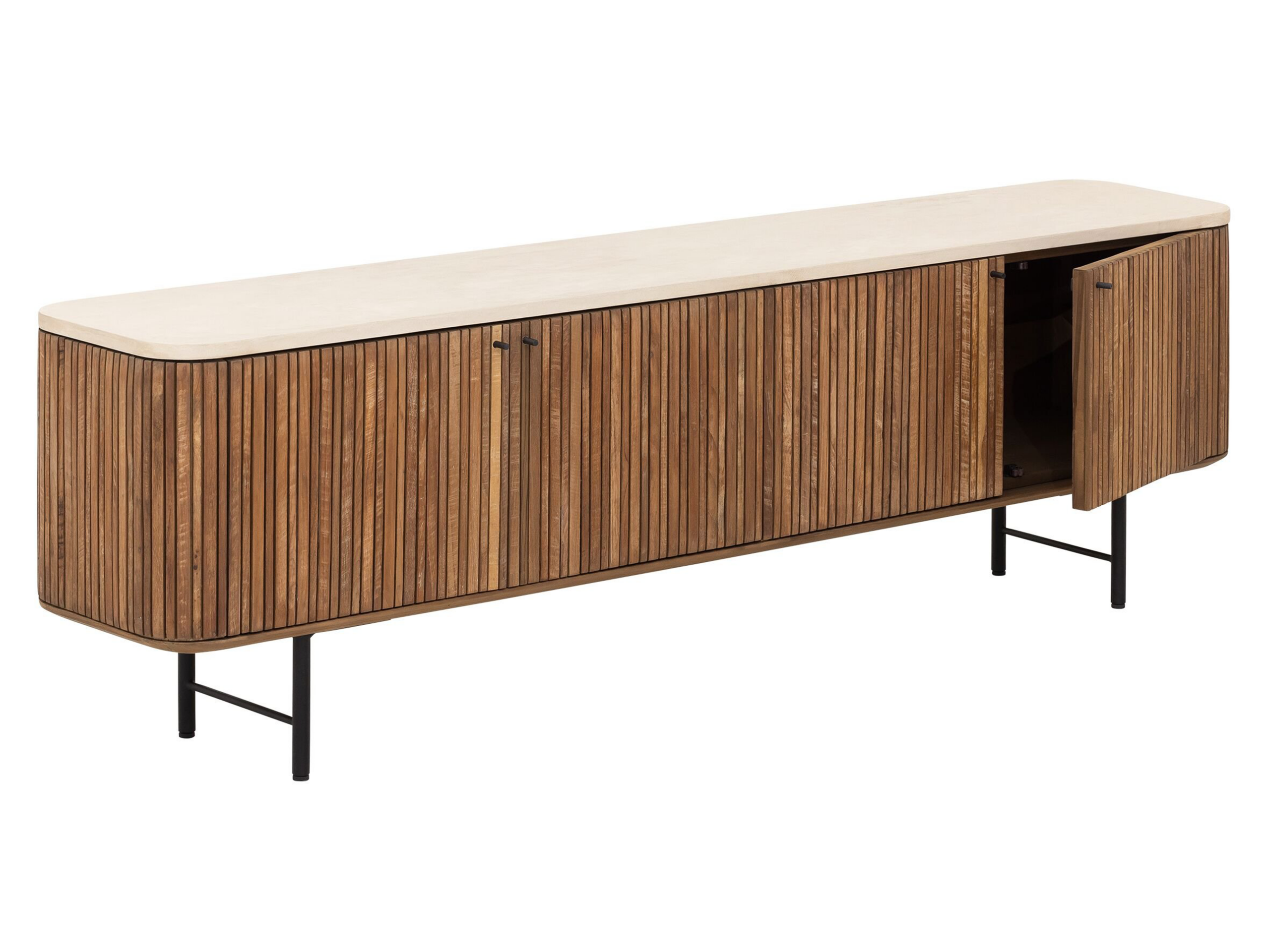 TV-meubel Lagoon - 180x35x55cm - stalen onderstel