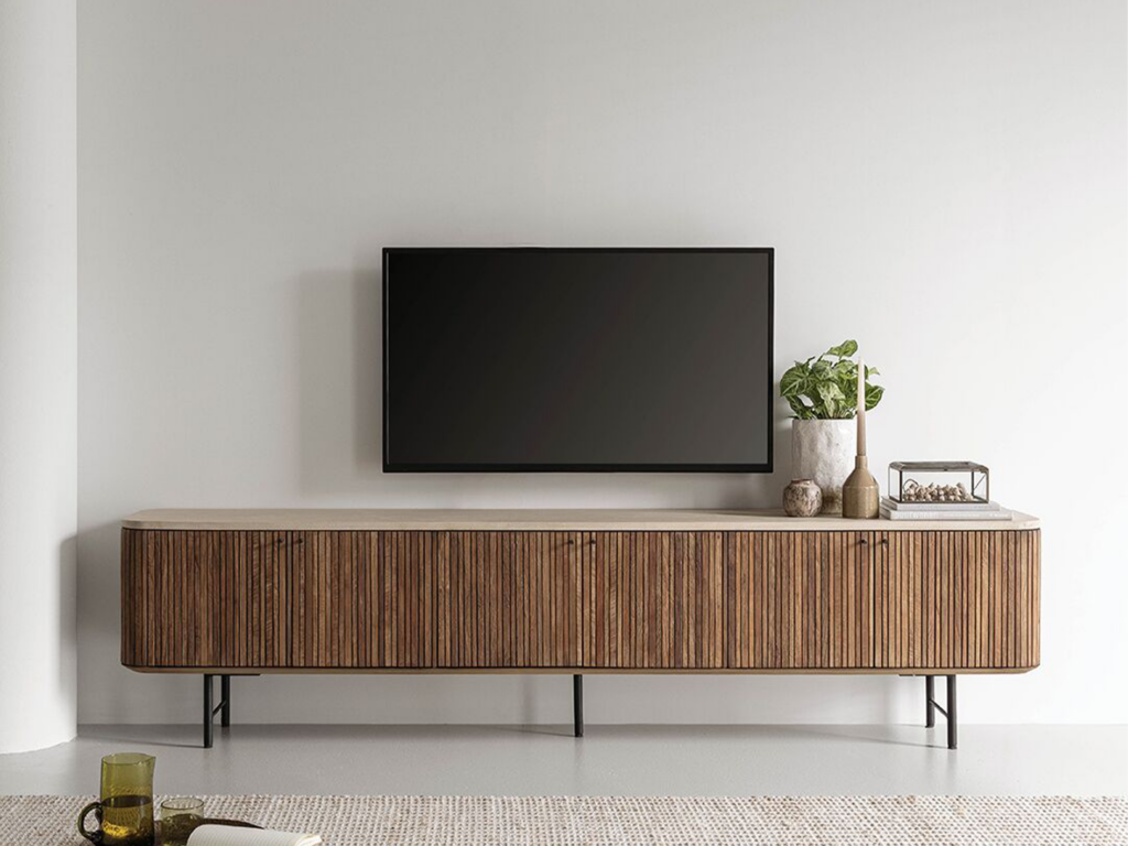 TV-meubel Lagoon - 220x35x55cm - stalen onderstel