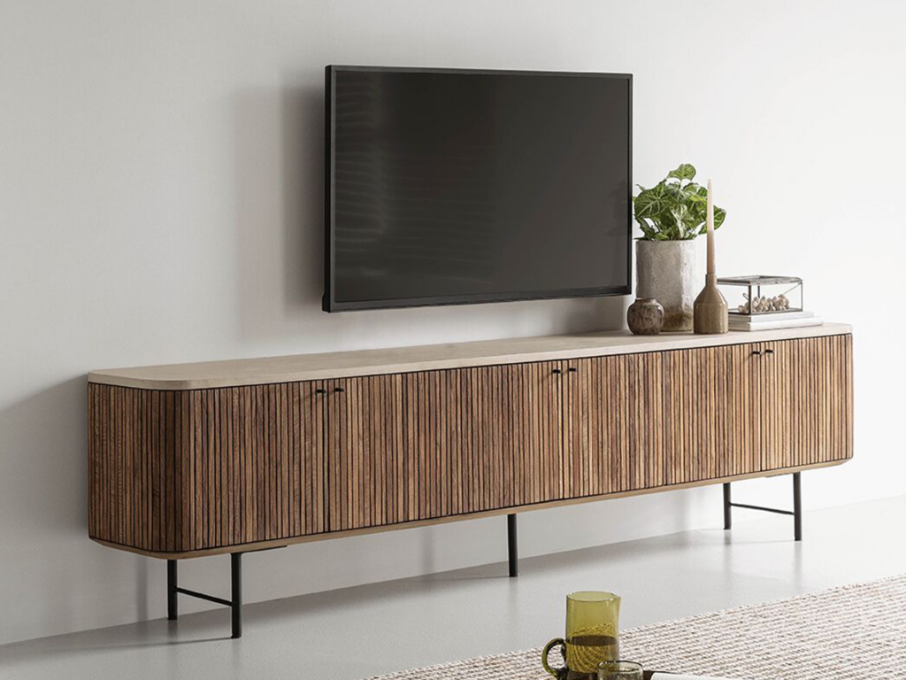 TV-meubel Lagoon - 220x35x55cm - stalen onderstel