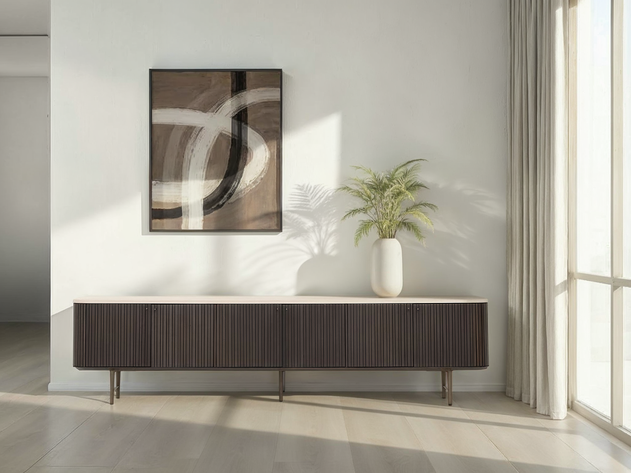 Modern donker tv-meubel met strak design