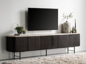 TV-meubel Maroon - 220x35x55cm - stalen onderstel