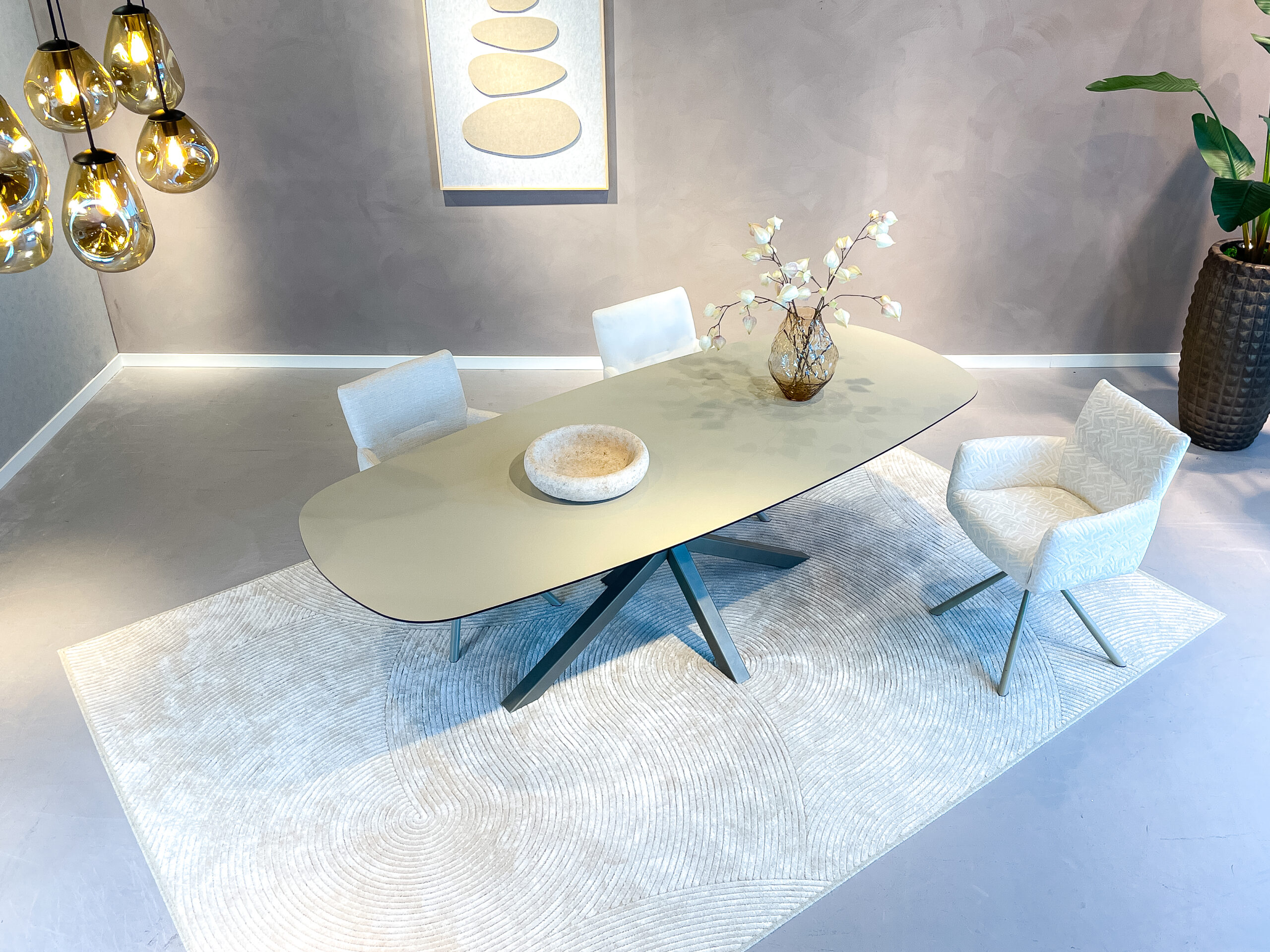 beige hpl eettafel