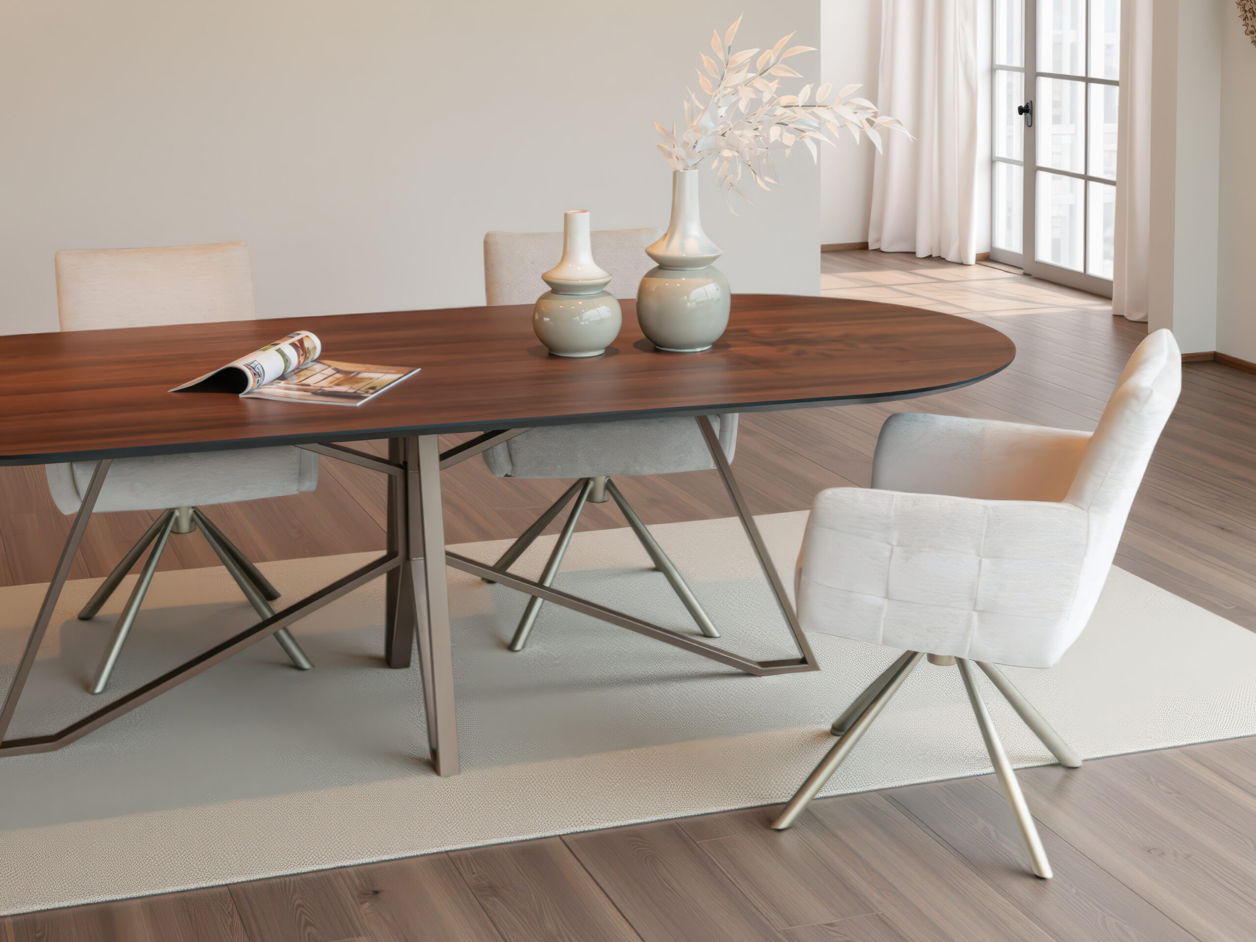 HPL tafel met strakke vormgeving en praktische eigenschappen voor elk interieur