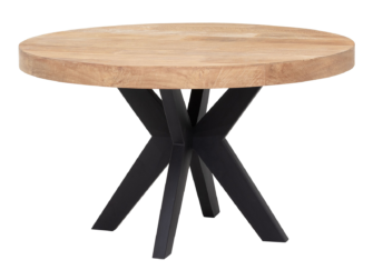 San Remo ronde teakhouten tafel, 130x130x77 cm, een compacte en stijlvolle keuze.