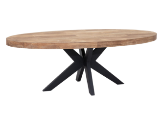 Ovale teakhouten tafel San Remo, 220x105x77 cm, een elegante toevoeging aan elke eetkamer.