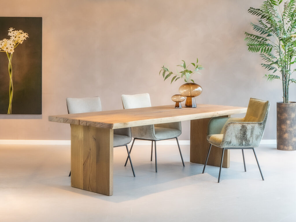 massief eiken eettafel