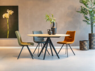 ronde eettafel met matrixpoot