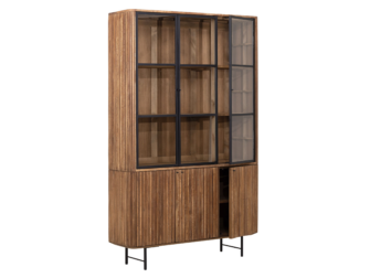 Vitrinekast Lagoon - 130x40x210cm - 6 deurs Vitrinekast Lagoon - 130x40x210cm - 6 deurs