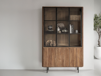 Vitrinekast Lagoon - 130x40x210cm - 6 deurs