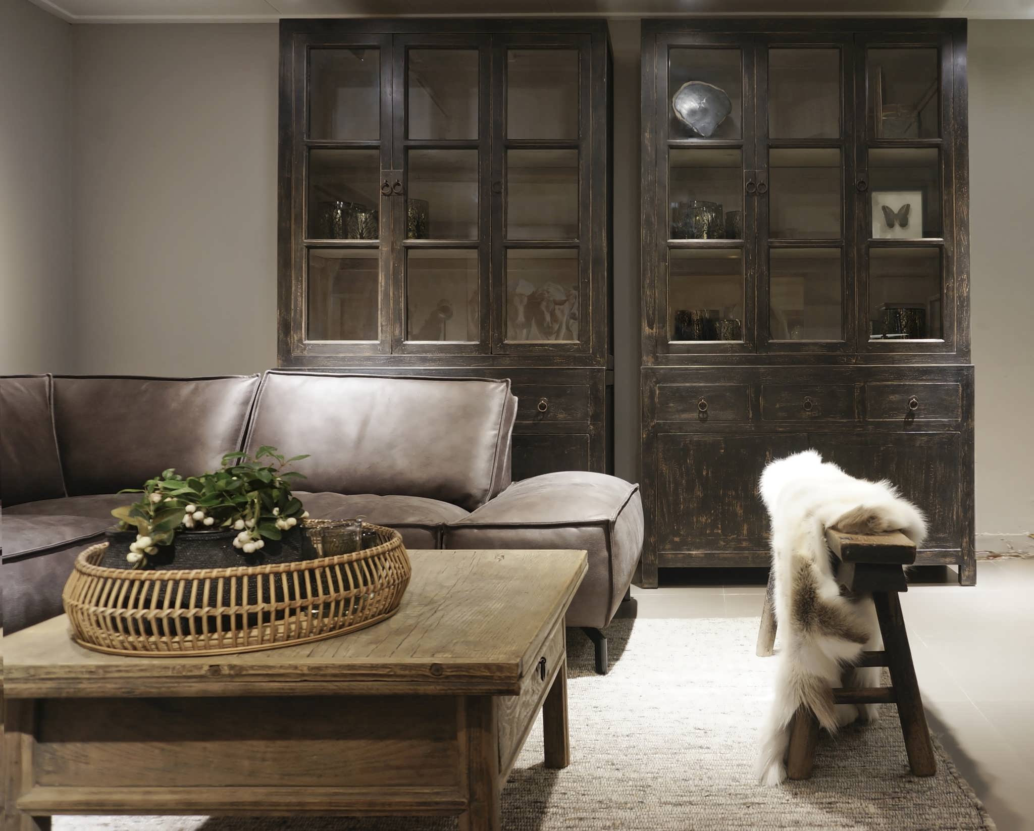 Vitrinekast Perpignan - 130x50x225cm